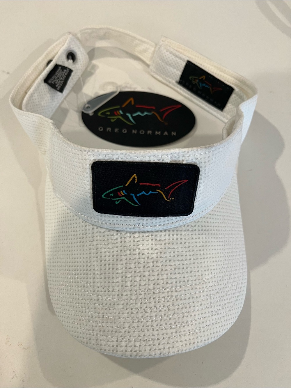 Greg Norman Collection Menβs White Performance Visor NWT π¦ β³οΈ